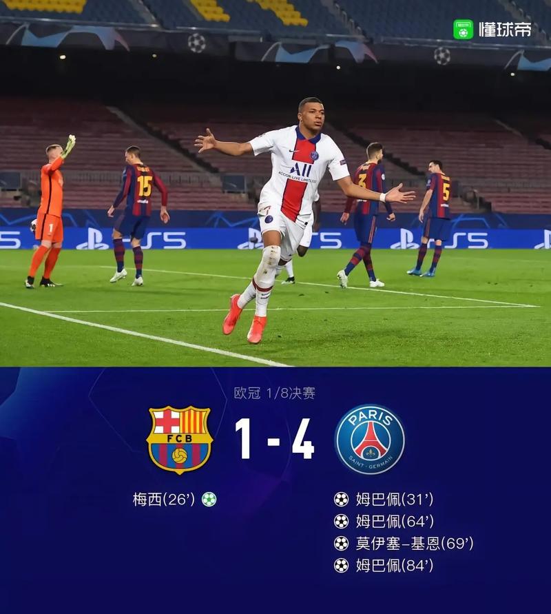 太强！姆巴佩欧冠前两场比赛打进5球，仅少于16-17赛季梅西