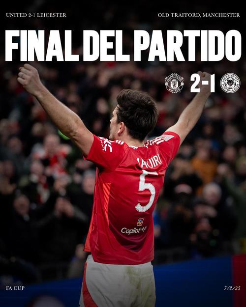 马奎尔社媒感谢B费助攻，B费：谢谢你为我们赢得胜利