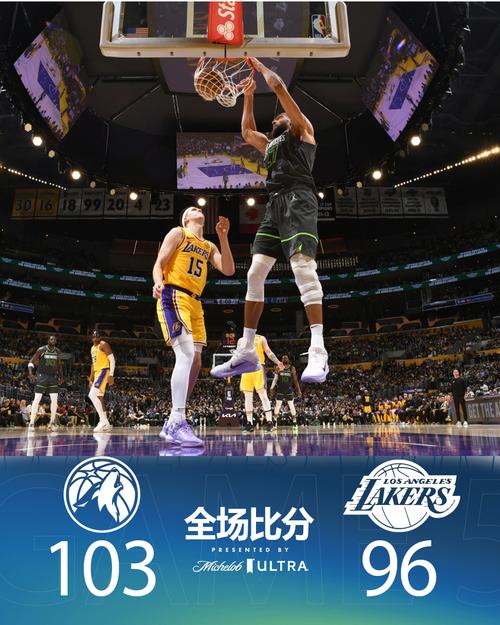 森林狼VS湖人首发:爱德华兹、迪文、麦丹、兰德尔、戈贝尔