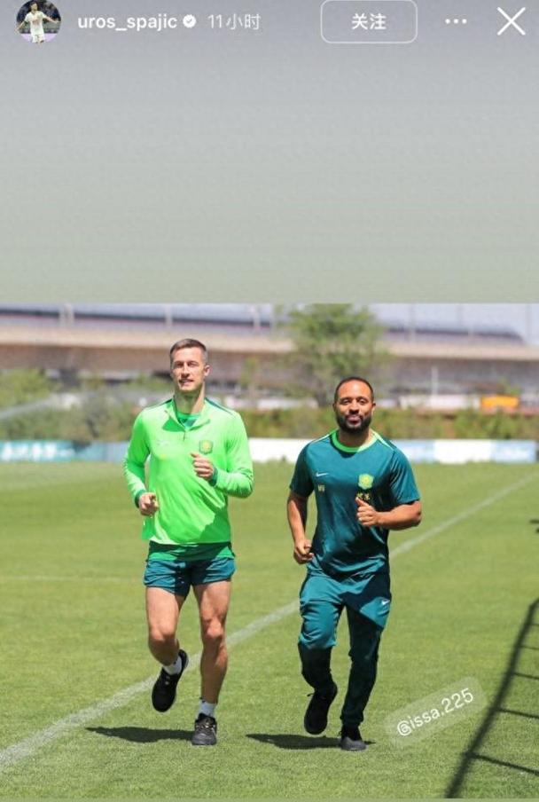 博主：国安外援斯帕吉奇进行个人恢复训练，他今夏遭遇韧带撕裂