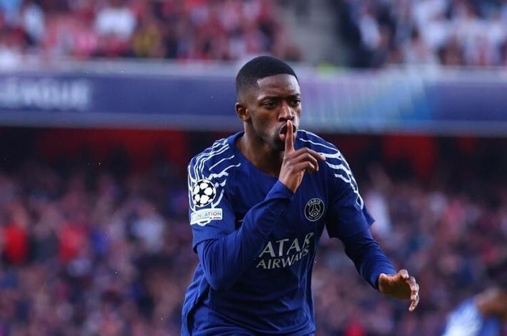 队报:尽管右大腿有伤,登贝莱仍参加了巴黎的训练